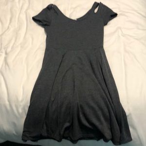 Grey Casual Fit and Flare Dress